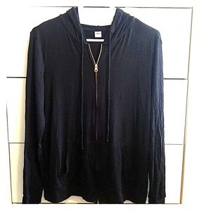 Old Navy Black zip up lightweight hoodie